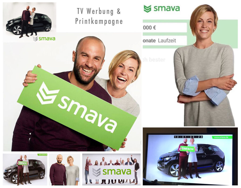 Modell für Smava Werbekampagne